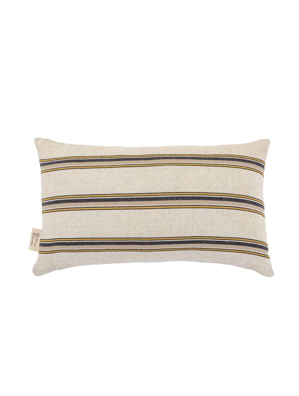 Ochre Hand Loomed Cotton Linen Pillow Cover