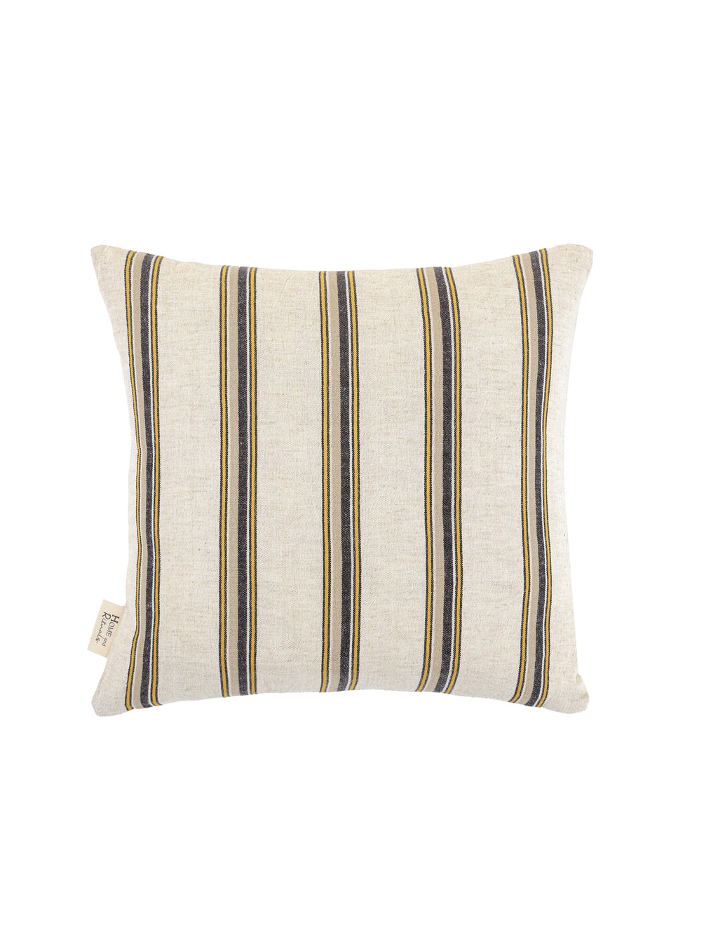 Ochre Hand Loomed Cotton Linen Pillow Cover
