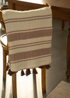 Clay Striped Cotton Muslin Throw
