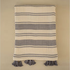 Clay Striped Cotton Muslin Throw