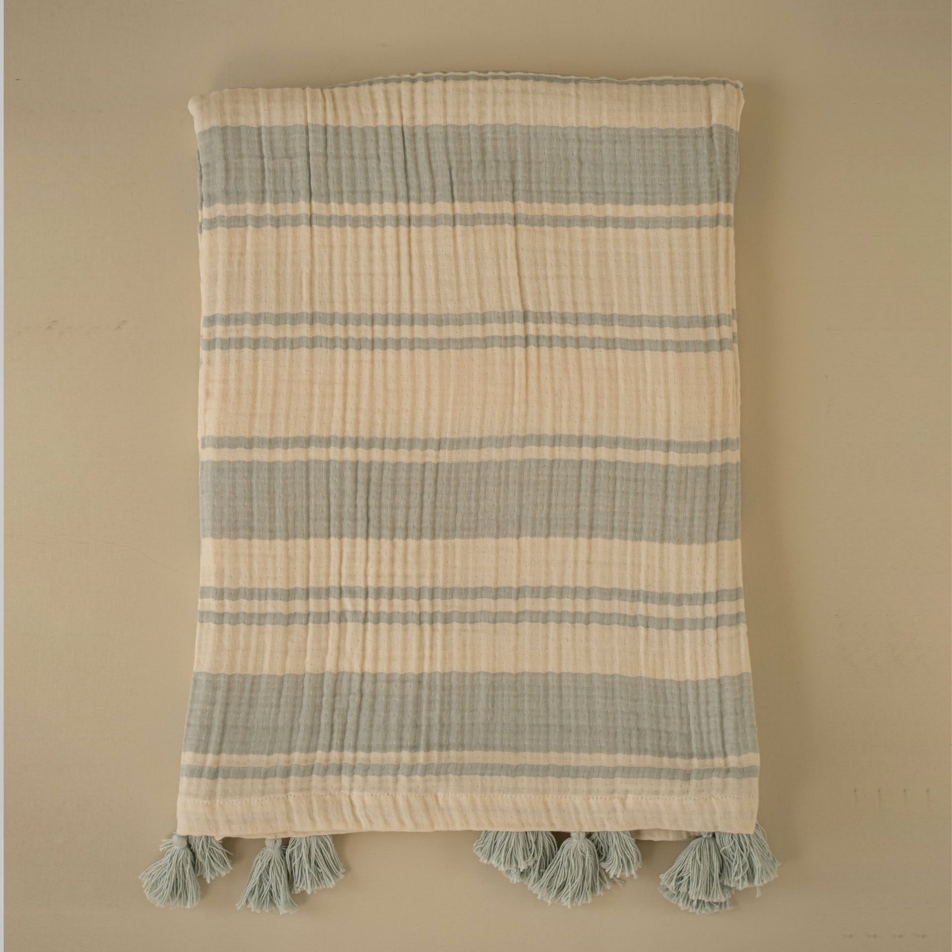 Aegean Striped Cotton Muslin Throw