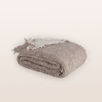 Mocha Reversible Muslin Throw & Bedspread