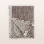Mocha Reversible Muslin Throw & Bedspread